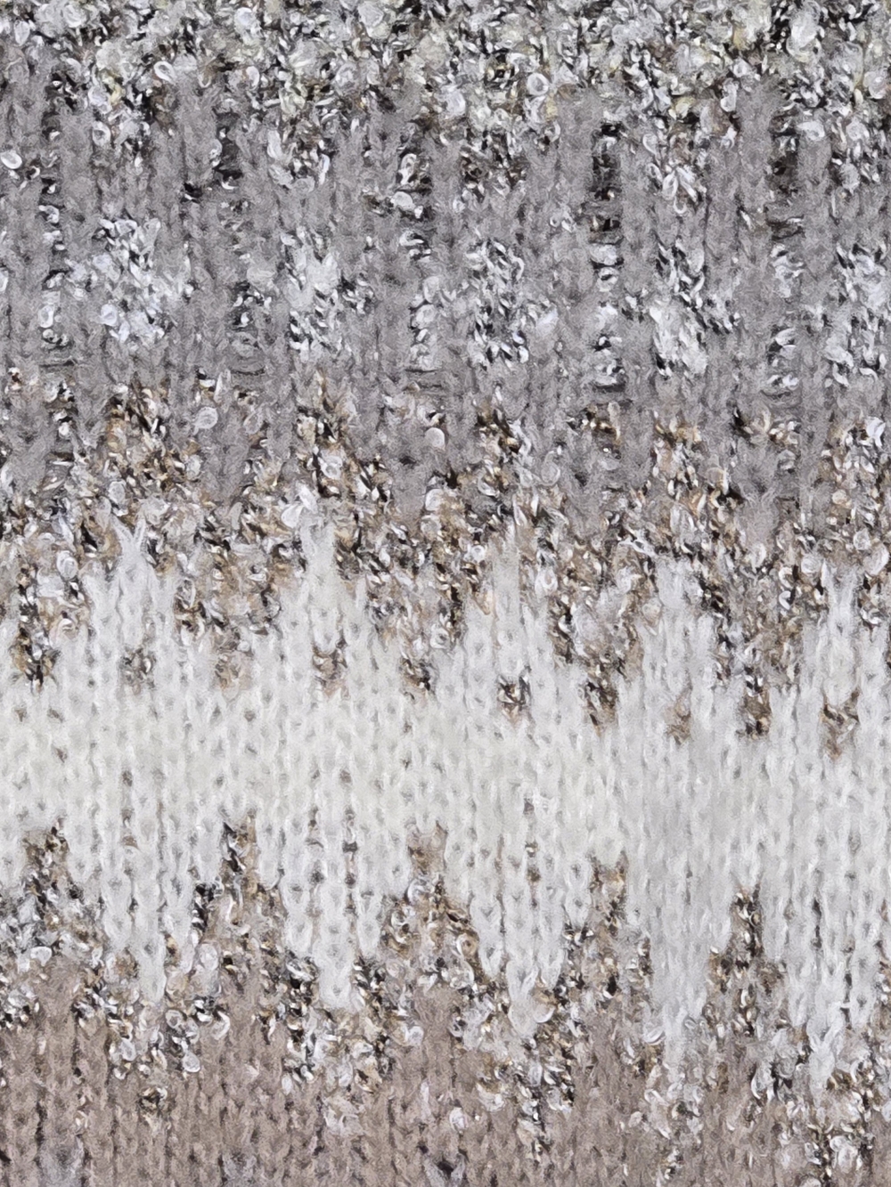 Free People Home For The Holidays Knit Pullover Cream Beige Fair Isle Size M - Picture 5 of 15
